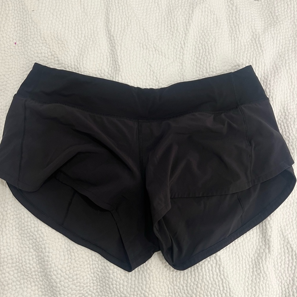 Black Lululemon Speed Up Shorts